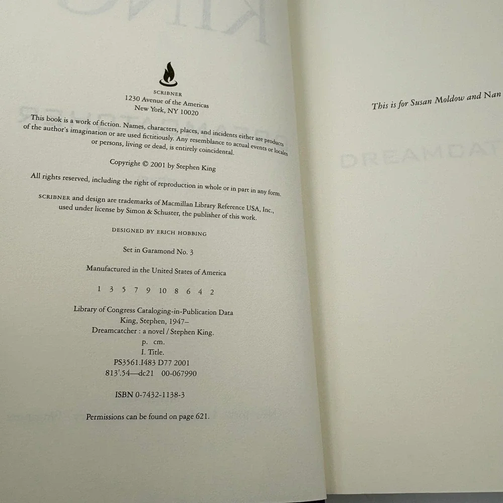 Stephen King Dreamcatcher Book Adult Good 1st Edition Hardcover 2001